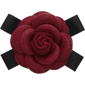Kjdal-Broche En Forme De Fleur De Cam&eacute;lia,&Eacute;l&eacute;gante En Fausse Laine,Pour Femme,Chapeau,Robe,Chemise,Cravate,Corsage - Neuf