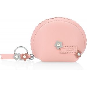 Petit Portefeuille Pour Filles Mignon Fermeture Eclair En Cuir Mini Porte Monnaie Avec Porte-Clés (Fleur,Rose) - Neuf