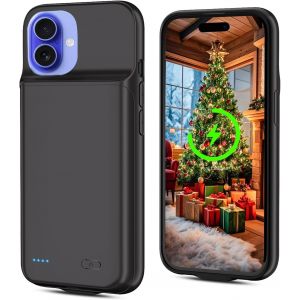 Sjzg-[7000mah Bo&icirc;tier De Batterie Pour Iphone 16, Nouveau Bo&icirc;tier De Charge Rechargeable Haute Capacit&eacute;, Housse De Protection Portable Pour Iphone 16 (1 Pack) - Neuf