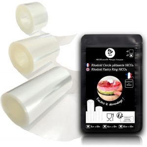 Jexnovashop-Lot 2 Ou 3 Pcs Rouleaux De Rhodo&iuml;d Garantie &Agrave; Vie | 3cm 6cm 10cm X 10m | Ruban Transparent Pour Entourer Le Bord Des G&acirc;teaux | Film R&eacute;glable Cercle P&acirc;tisserie Collier G&acirc;teau Mousse Chocol - Neuf