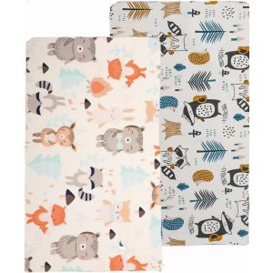 Kalanka-Lot De 2 Draps-Housses, 60 X 120 Cm, En Microfibre Douce, Pour Lit De Bébé (Parcs Pour Animaux) - Neuf