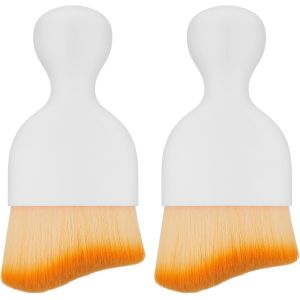Blanc Doux À L'intérieur Des Voitures Brosse De Nettoyage - Résistant Aux Rayures, 2 Pack De Voiture Nettoyage À La Brosse À Poils Doux Pour Tableau De Bord, La Climatisation Évent - Neuf
