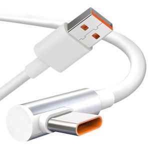 TTA-Câble Xiaomi 120W, Câble USB C Charge Rapide 6A 90 Degrés Câble USB Type-C Charge Turbo pour Xiaomi 14/13T/12X/12T/11T Pro/11 Lite/10T/Redmi Note 13/12/11/ Mi 11, 1M - Neuf