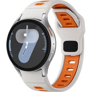 Bnhgo-Sport Waterproof Bracelet Compatible Avec Samsung Watch 7/6/5/4 40mm 44mm/6 Classic 47mm 43mm/4 Classic 46mm 42mm/5 Pro 45mm/Fe 40mm Homme/Femme,Silicone Bicolore Morbida Bands Per Samsung Watc - Neuf