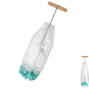Lot De 2 Brosses De Nettoyage Pour Biberons Compatibles Avec Sodastream-Pour Biberons Et Bouteilles En Verre-Anti-Rayures-Poign&eacute;e En Bois Durable - Neuf