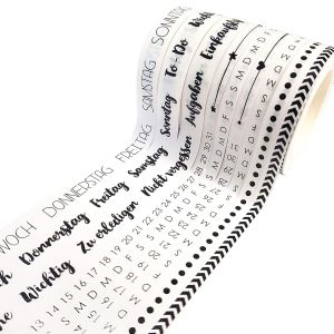 Eryi-9 Rubans Adhésifs Washi Tapes Pour Votre Bullet Journal | Lettrage À La Main | Plan Hebdomadaire Et Jours À Coller | Tâches | Liste De Courses | Idéal Pour Les Débutants Et Les Professionnels - Neuf