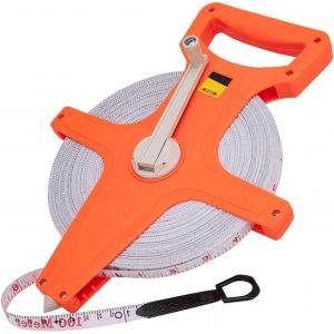 LETNERNY-Decametre 100M, Ruban D'Arpenteur En Fibre De Verre, Double Face M&egrave;tre Ruban, Fiberglass Tape Measure, Pour L'Ing&eacute;nieur, La Cour Et Terrain - Neuf