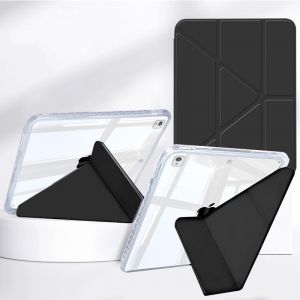 ELVORIX-Coque pour iPad 9.7 Pouces (6./5. G&eacute;n&eacute;ration Mod&egrave;le 2018/2017) / iPad Air 1/2 / iPad 6/5, Pochette &agrave; Rabat Multi-Vues, Dos Transparent Antichoc avec Porte-Stylo, Noir - Neuf