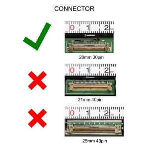 Visiodirect® Dalle ecran 13.3"" LED pour Dell Inspiron 13 7000 Series 7378 1920x1080 FHD 20mm 30Pin306mm IPS Avec fixations haut/bas - Neuf