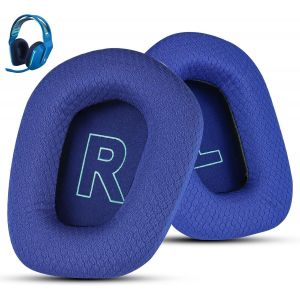 KAL-Coussinets En Tissu Premium Pour Casque Logi Tech G733, Compatibles Avec G335 -Confort Durable Et Qualité Supérieure, Oreillettes De Remplacement Pour Gaming (Bleu) - Neuf