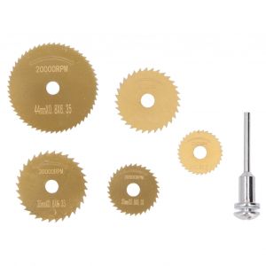 XYONG Ensemble de 6 mini-disques de coupe pour scie circulaire HSS avec mandrin rotatif pour cuivre - Neuf