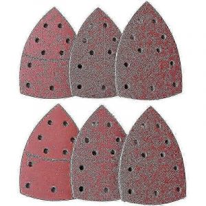 10pc souris détail ponceuse papier de verre 11 trous papier de verre triangulaire pour multi ponceuse bosch psm 160a détail paume 40-2000 grains f26 - Neuf