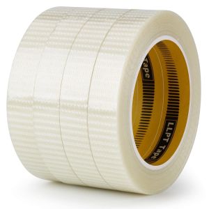 ChenQuanSarl-Ruban Filament Ruban Adhésif En Fibre De Verre 19Mm X 33M 4 Rouleaux Ruban D'Emballage Robuste Pour Renfort D'Emballage Et De Groupage Pour Le Transport (Tgt1933Tt04) - Neuf
