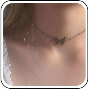 Kal-Collier Papillon Boho Collier Ras Du Cou Collier Papillon Collier Perles Papillon Collier Chaine Satellite Argent Bijoux Pour Femmes - Neuf