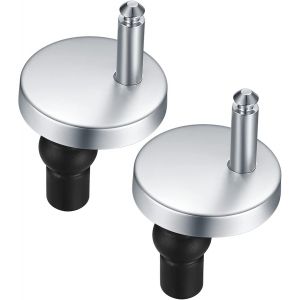 2 Pièces Abattant Wc De Toilettes À Charnière Fixations, Charnières À Dégagement Rapide, Charniere Abattant Wc Fixations, Avec Vis Caoutchouc Rechange - Neuf