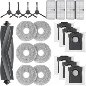 Lot de 21 Accessoires pour dreame L10s Pro Ultra Heat/L10s Ultra Gen 2/X30 Ultra/Mova E30 Ultra, 1 Brosse Principale, 4 Filtres Hepa, 6 Sacs &iquest;&iquest; Poussi&iquest;&iquest;re, 6 lingettes, 4 Brosses Lat&iquest;&iquest;rales - Neuf