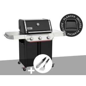 Barbecue &agrave; gaz Genesis E-315W Plancha + Kit ustensiles Premium 2 pi&egrave;ces - Weber - Neuf