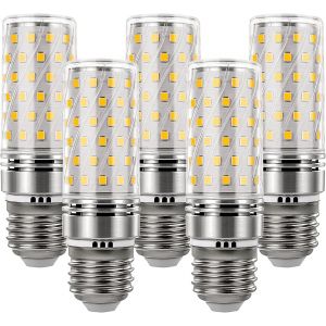 Yemaesre-Ampoules Led E27 Maïs, 4500k Blanc Naturel, 7w Remplacement Lampe Halogène 70w, Non Dimmable Petite Bougie À Vis ,1000lm, 360° Angle De Lumière Pas De Scintillement, Ac100-265v, 5 Pack - Neuf