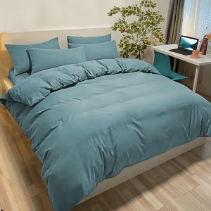 Tianyi-Housse De Couette 220x240 Cm Avec 2 Taies Oreiller 65x65 Cm - Vert - Parure Lit 2 Personnes Microfibre - Neuf