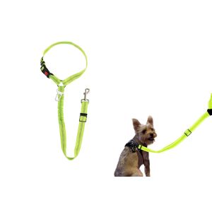 Harnais De S&eacute;curit&eacute; R&eacute;glable Pour Chien En Voiture, Laisse De S&eacute;curit&eacute; 3 En 1 Pour Animaux De Compagnie, &Eacute;lastique Haute R&eacute;sistance, Design R&eacute;fl&eacute;chissant - Neuf