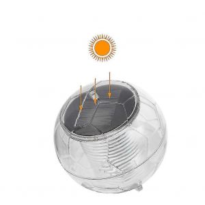 Solaire flottant men&eacute; veilleuse imperm&eacute;able &agrave; l'eau piscine &agrave; balles jardin d&eacute;coration de la maison style de football avec trou d'enfilage - Neuf