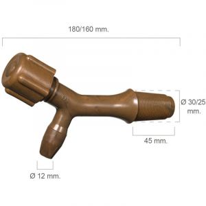 Robinet &agrave; F&ucirc;t En Plastique Courb&eacute; Num&eacute;ro 2 C&ocirc;ne 3 45 Mm - Neuf