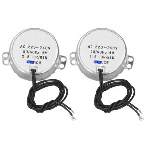 XYONG Lot de 2 moteurs synchrones microdirectionnels a commande CW, pieces de machines, AC220-240 V, 4 W, 2,5-3 tr/min - Neuf