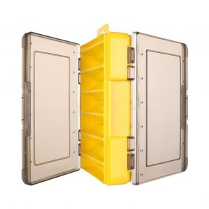 Boite A Leurres Double Couche, Drainage, Respirante, Epaisse, Rangement, 12 Compartiments, Jaune Ruthenium - Neuf