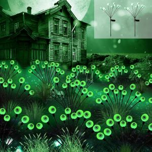 Kal-Lumière Solaire,2 Pièces 10 Led Lampes Solaires De Décoration D'halloween,Guirlande Lumineuse Solaire Lumières,Utilisé Pour Exterieur Jardin Pour Pelouse,Balcon,Terrasse,Halloween Decoration Noel - Neuf