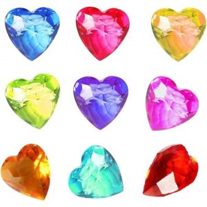Kal-Nlr [20pièces 4cm] Jouet De Gemme Acrylique De Coeur De Grande Taille Pour Enfants, Chasse Au Trésor Pirate | Instructeur De Plongée | Cotillons, Cadeau Pour Les Prix D`Anniversaire / Noël / Pâque - Neuf