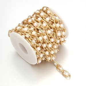 Chaînes Aluminium Glod 5 Mètres, Maillons, Torsadés, Chaîne Croix Avec Bobine Pour La Fabrication De Bijoux, Colliers Et Pendentifs. - Neuf