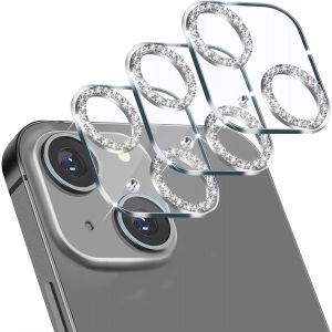 Kal-Lot De 3 Verres De Protection Pour Appareil Photo Compatibles Avec Iphone 13 Mini - Anti-Rayures - Dureté 9h - Transparent Hd - Protection Complète De L'appareil Photo (Diamant Blanc) - Neuf