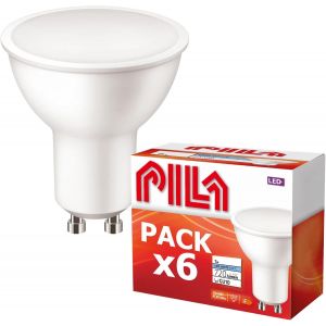 Yemaesre-Paquet De 6 Spots Led High Flux, 7w (= 80w Halogène), 720 Lumens, Angle 120º, Non Dimmable, Sans Transformateur (Culot Gu10), Cri80, Lumière Blanche Neutre (4000k), Durée De Vie 15 000 H - Neuf