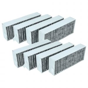 vhbw 8x Filtres &agrave; charbon actif compatible avec Neff T48CD7GA7, T48PC7BX2, T48TD7BN2, T46CB4AX2, T48CB1AX2, T48CD7AX2, T48CD7GA6 hotte aspirante - Neuf