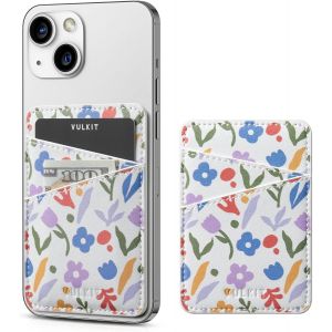 SHIBA-Porte-cartes de téléphone fin en cuir adhésif avec blocage RFID pour cartes de crédit et dos de smartphone pour homme ou fem[9 - Neuf