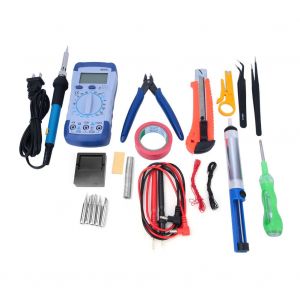 Ensemble de 21 fers a souder electriques a temperature reglable, multimetre, prise americaine 110 V - Neuf