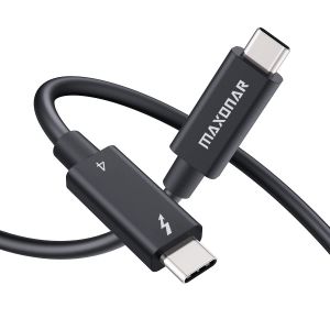 Câble Thunderbolt 4 Certifié Tb4 De 2M Usb C 4.0,Usb If,Charge 40 Gbps/100W,8K@30Hz,5K@60Hz,Double Vidéo 4K Compatible Pour Moniteur,Mac Studio,Studio Display,M1 Macbook Air,Ssd,Egpu,Docking Station - Neuf