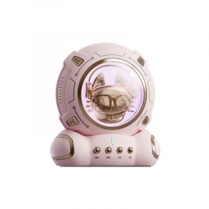 Enceinte Bluetooth sans fil Cartoon Space Cat Stereo Hifi Stereo mains libres 7 couleurs veilleuse (rose) - Neuf