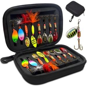 Kyaoayo-Lot De 16 Cuillères À Truite, Cuillères, Spinners, Cuillères, 3 G/3,5 G/4,6 G/5 G/5,2 G, Actifs Uv Pour Truite, Brochet, Sandre, Perche - Neuf