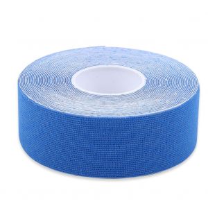 1 Rouleau De Bandage Adhesif En Coton Impermeable Pour Blessures Musculaires (Bleu) - Neuf