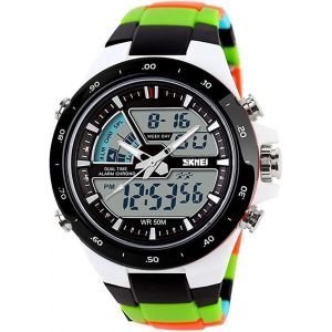 Montres Numériques Led Hommes 50m Étanche Sport Montres Militaires Double Heure Montre À Quartz Électronique - Neuf