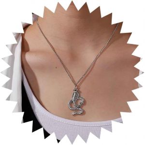 Kal-Boucles D'oreilles Pendentif Serpent Punk Collier Ras De Cou Serpent Dor&eacute; Collier Chaine Serpent Animal Collier Chaine Serpent Vintage Collier Serpent Gothique Bijoux Pour Femmes Filles - Neuf