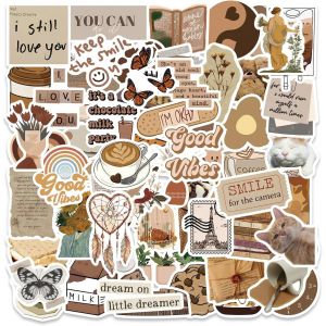 Lot De 60 Autocollants Vintage, Rétro Aesthetic Stickers En Vinyle Pour Scrapbooking, Ordinateur Portable, Bouteille D'eau, Valise, Guitare (A) - Neuf