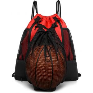 Sac &Agrave; Dos De Football &Agrave; Cordon Pour Gar&ccedil;ons, Sac A Dos Basketball, Sac De Sport Avec Sac En Filet D&eacute;tachable Pour Le Volleyball, Baseball Et Le Yoga, Noir, 42 X 47 Cm - Neuf