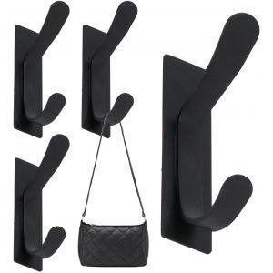 Crochet Adhesif Mural,Porte Manteau Mural Sans Percage,Accroche Serviette Salle de Bain,Crochet Adhesif Mural,Antirouille,4 Pi&egrave;ces - Neuf