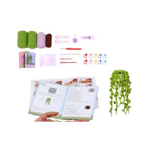 Kit de crochet &agrave; faire soi-m&ecirc;me pour d&eacute;corations suspendues pour plantes - Id&eacute;al pour les d&eacute;butants, avec fil et outils inclus - Neuf