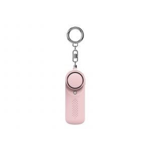 Alarme de s&eacute;curit&eacute; personnelle 130 dB avec lumi&egrave;re LED - Porte-cl&eacute;s rose - Neuf
