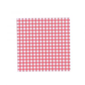 20 SERVIETTES PAPIER VICHY 2 PLIS 33CM ROUGE - Neuf