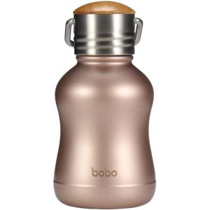 Letnerny-Mini Bouteille D'eau Isotherme Avec Couvercle En Bambou ¿ Bouteille D'eau Thermos En Acier Inoxydable Pour Femmes, Filles, Enfants, Bouteille D'eau C Et Froide De Sport En Métal - Neuf