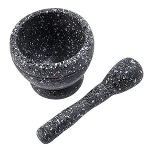 Presse-Ail, Mortier Et Pilon, Mini-Outil De Broyage D'ail Facile À Nettoyer, Ustensile De Cuisine, Presse-Ail (Grain De Granit) - Neuf